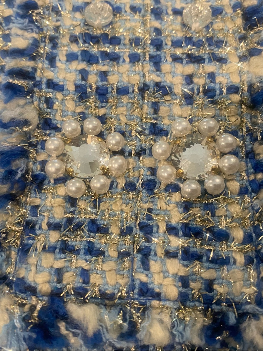 Lilly Pulitzer Teddy Boucle Shift Blue Sparkle Dress EUC - Picture 5 of 8